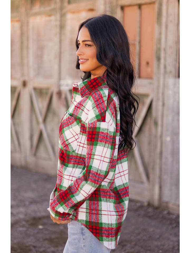 fashionworks - Wholesale Shirt Jacket/Shacket - Women's - Fashion-W Christmas Fall Plaid Casual Flannel Shacket9