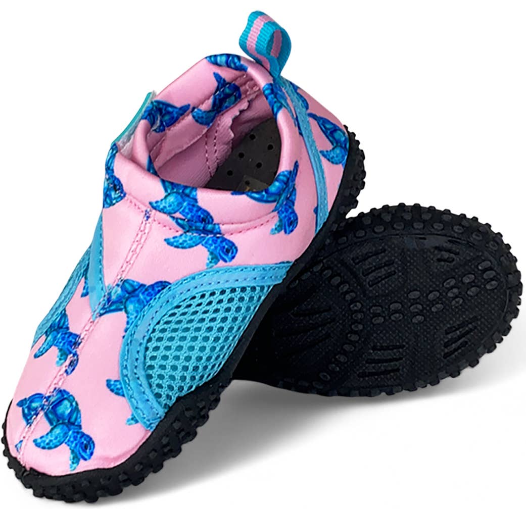 The Norty Brand - Wholesale Water Shoes - Kids - NORTY Toddler Girls 5-10 Water Shoe Pink Turtles Prepack