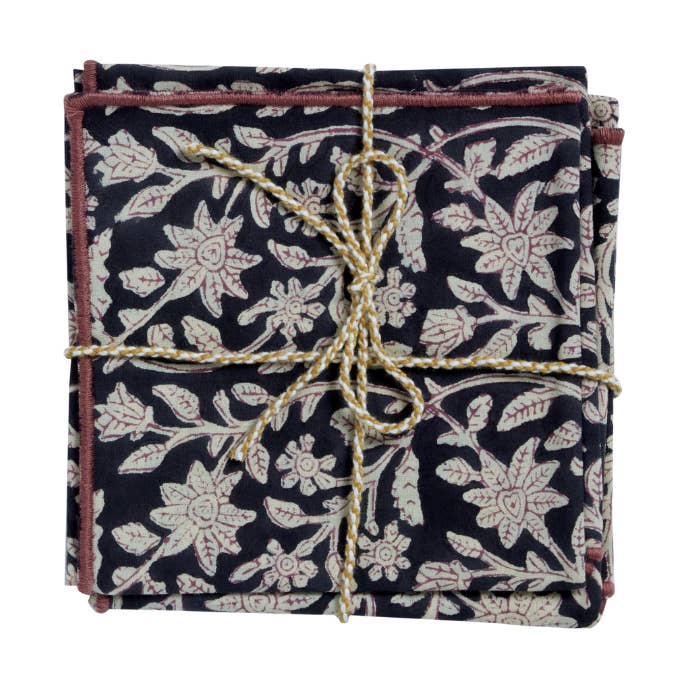 Set of 2 Napkins - Goa Indigo for wholesale by Bonheur du Jour