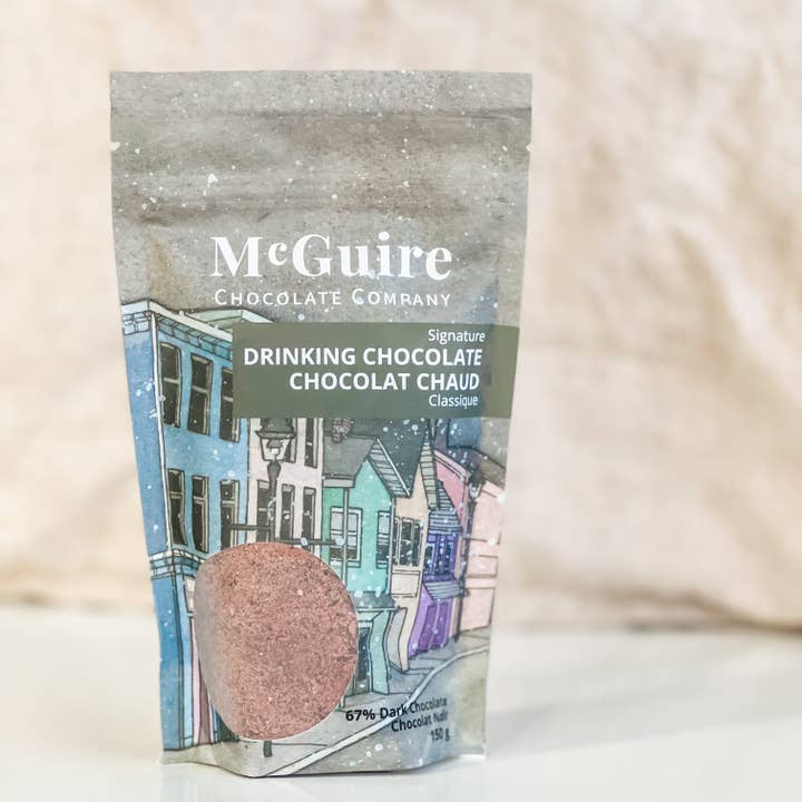 Chocolat à boire exclusif 67 % pour la vente par McGuire Chocolate Company