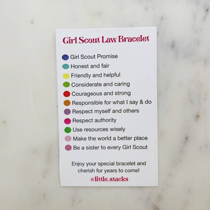 Little Stacks - Wholesale DIY Jewelry - Kids - The Girl Scout Law Daisy Bracelet Kit