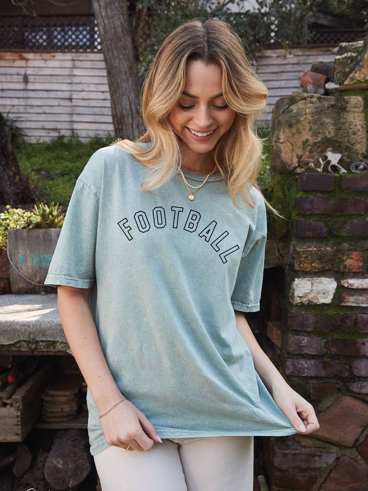 FOOTBALL Mineral Graphic Top for wholesale by OAT COLLECTIVE
