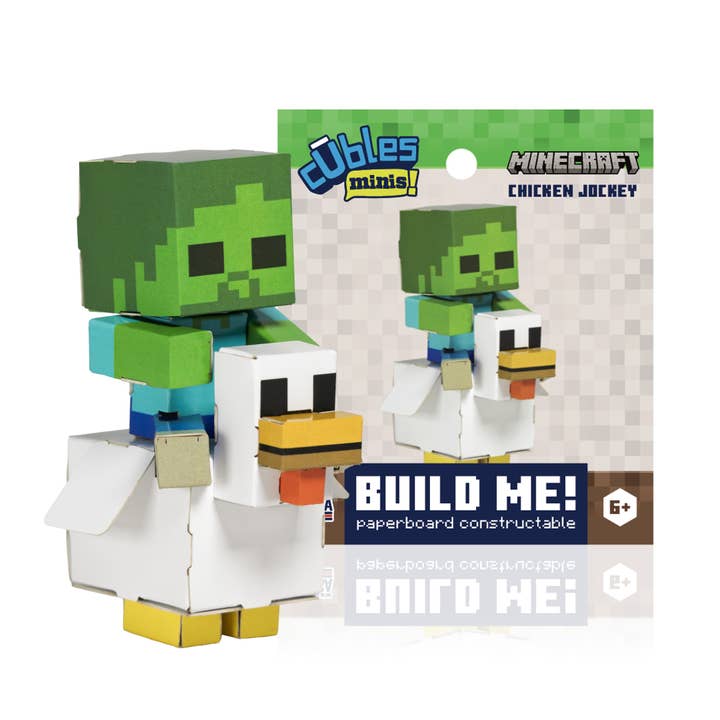 Minecraft | Chicken Jockey Cubles Mini for wholesale by Cubles | Paperboard Character Kits