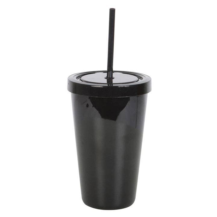 Something Different Wholesale - Wholesale Insulated Mug/Tumbler - Gothic Deadly Poison Plastic Tumbler with Straw3