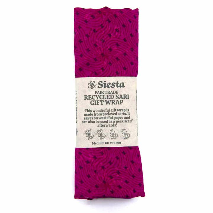 Siesta - Wholesale Flat Wrap - Nepalese Recycled Sari Gift Wrap3