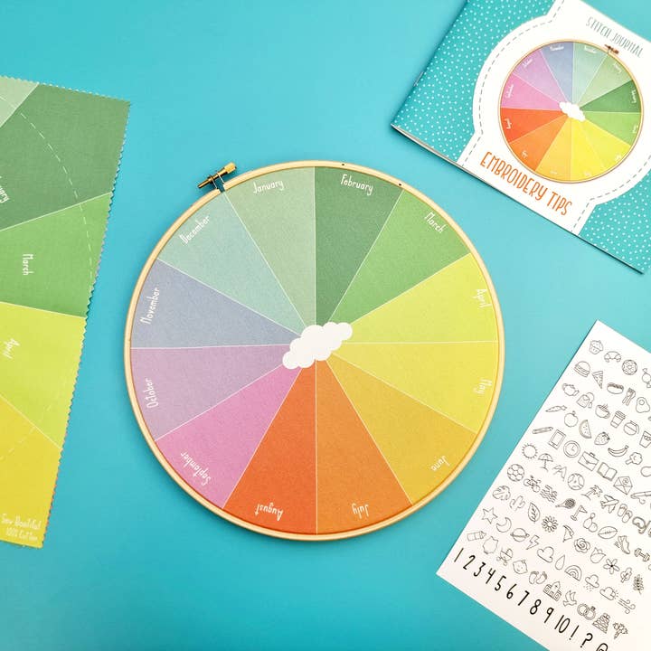 Stitch Journal Template Embroidery Kit, Phenology Wheel for wholesale by Oh Sew Bootiful