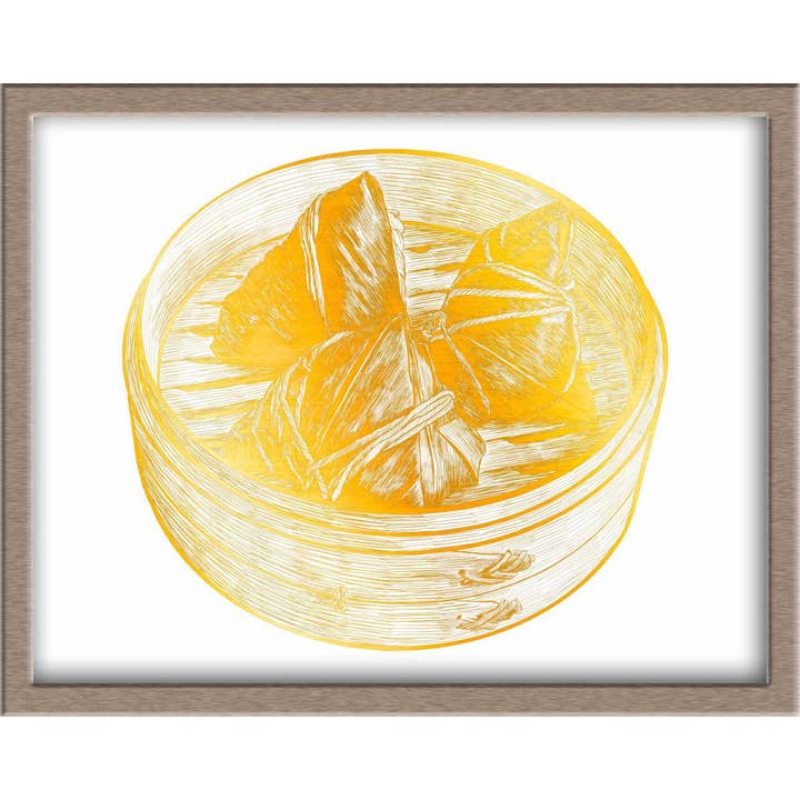 JoyousJoyfulJoyness - Wholesale Art Print - Zong Zi (Sticky Rice Dumpling) Foiled Art Print1