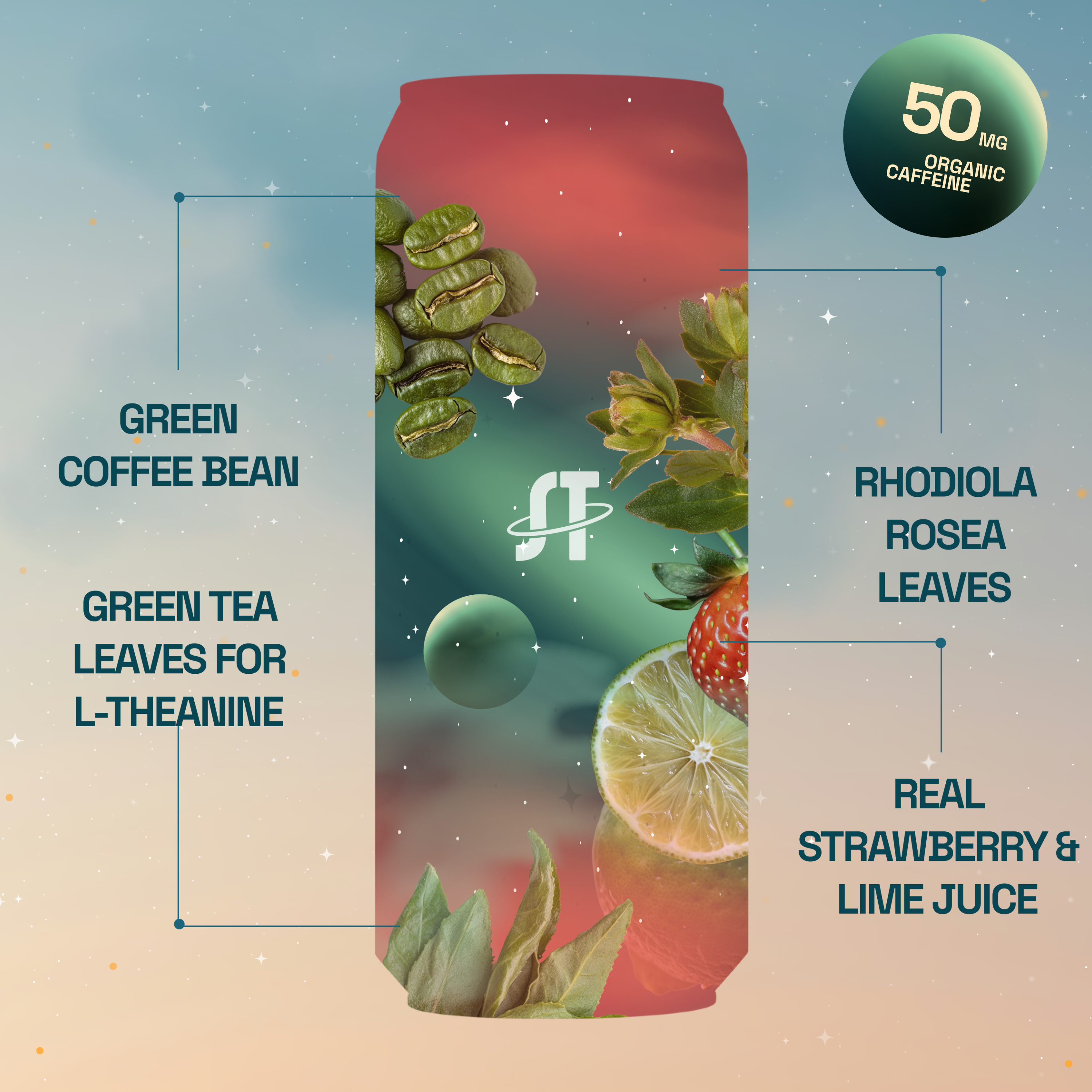 SpaceTime - Wholesale Sports/Energy Drink - STRAWBERRY LIME - (12 Pack)3