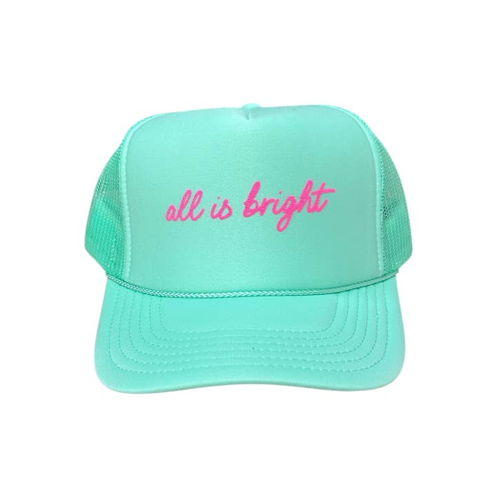 Littlebrightbird - Wholesale Trucker Hat - Women's - All is bright - Mint Trucker Hat0