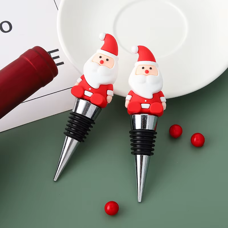 Sostraw & SmartThings - Wholesale Wine Stopper - Christmas Bottle Stopper - Funny Santa Claus - 7 models0