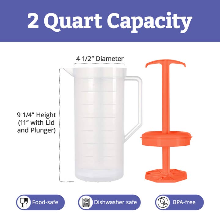 JBK Pottery – wholesale Pitcher – Mixing Pitcher - 2 Quart Capacity - Orange3