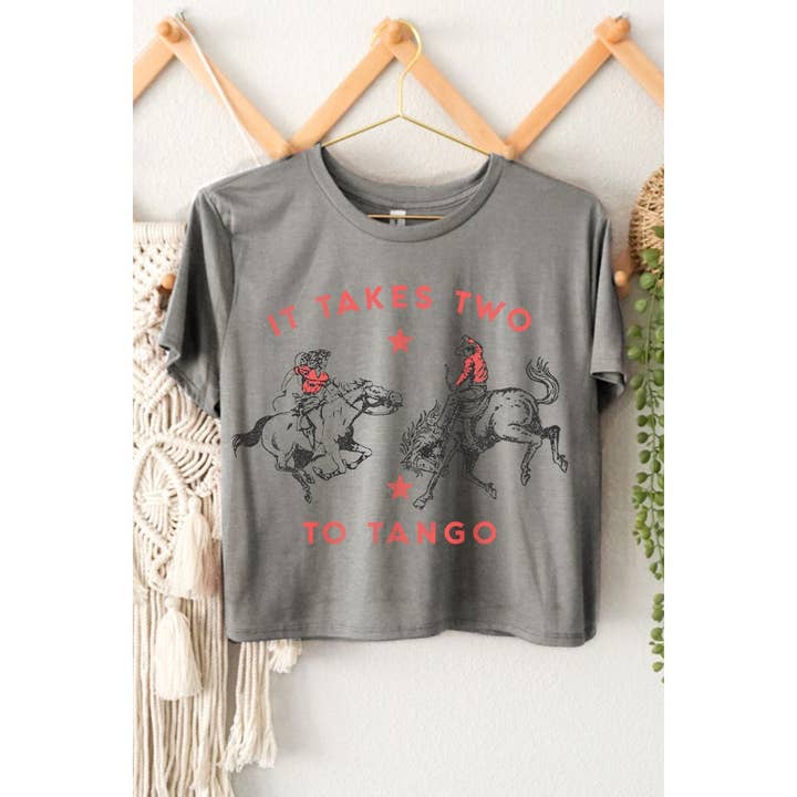 HRTandLUV - Wholesale Screen Printed T-Shirt - Women's - IT TAKES TWO TO TANGO GRAPHIC CROP TOP3