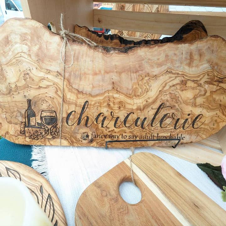 20" Olive Wood Cutting Board for wholesale by Black River Arts