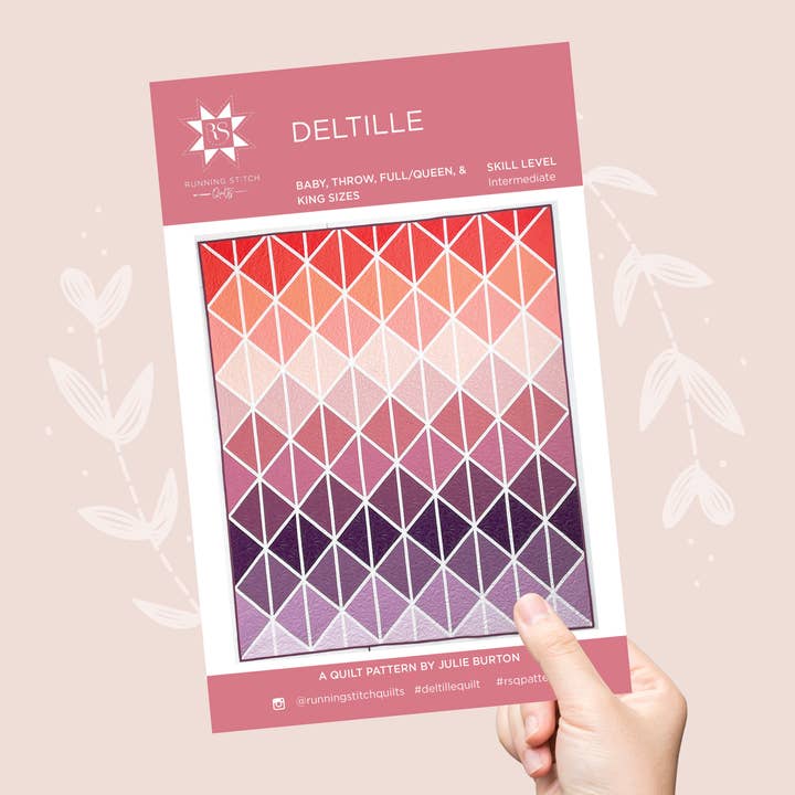 Deltille Quilt Pattern - PRINTED for wholesale by Running Stitch Quilts