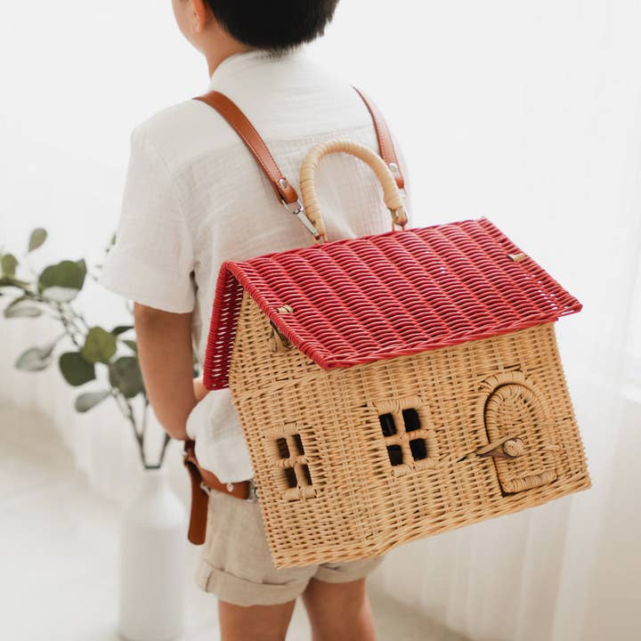 MOMIJI - Wholesale Backpack - Kids - Handcrafted - Lydia House Bag - Rattan Wicker3