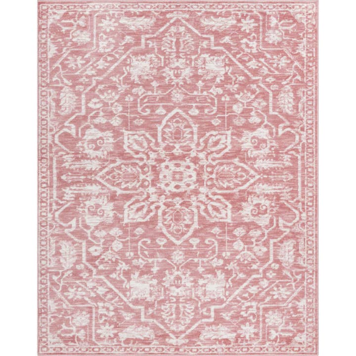 Well Woven – Großhandel Teppichvorleger – Disa Vintage Medallion Blush Weicher Teppich von Chill Rugs1