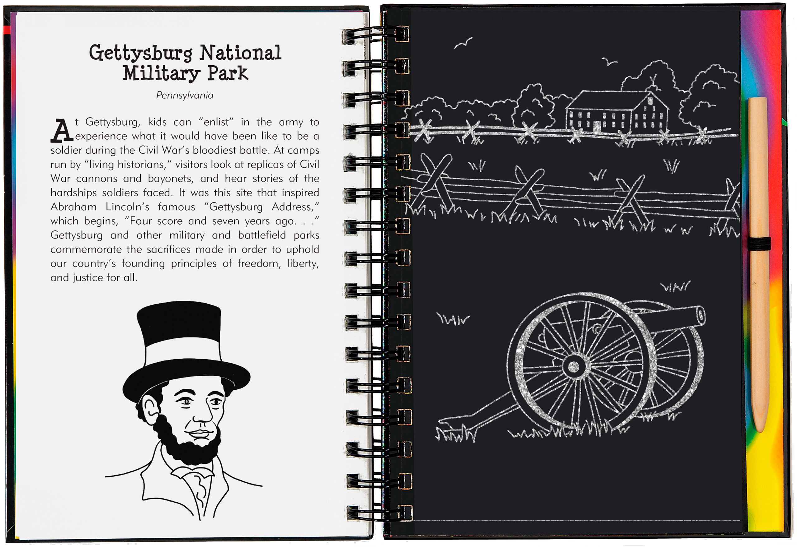 Peter Pauper Press - Wholesale Sketchbook/Sketchpad - National Parks & Landmarks Scratch and Sketch2
