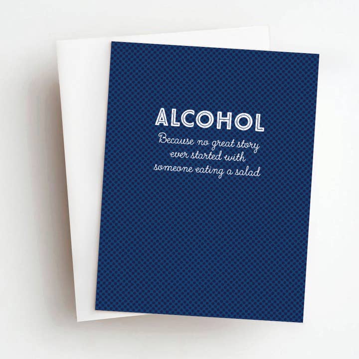 Alcohol Funny Everyday Greeting Card for wholesale by Skel & Co