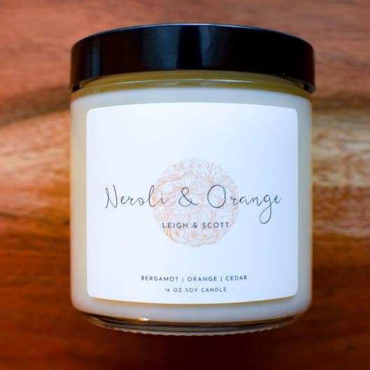 Leigh and Scott – wholesale Burkljus – Neroli & apelsin doftburk/fyllt ljus