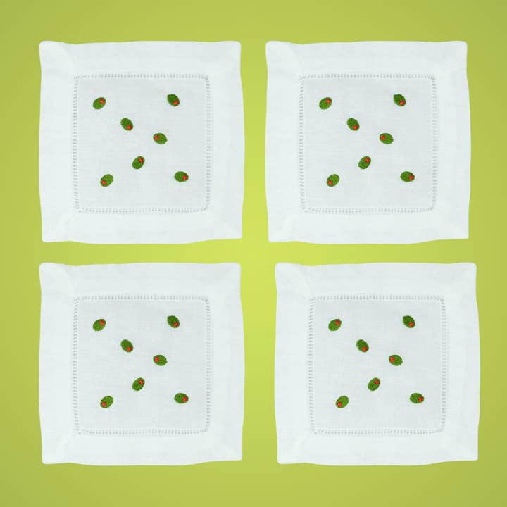 Cocktail Napkins Olives for wholesale by Made Au Gold