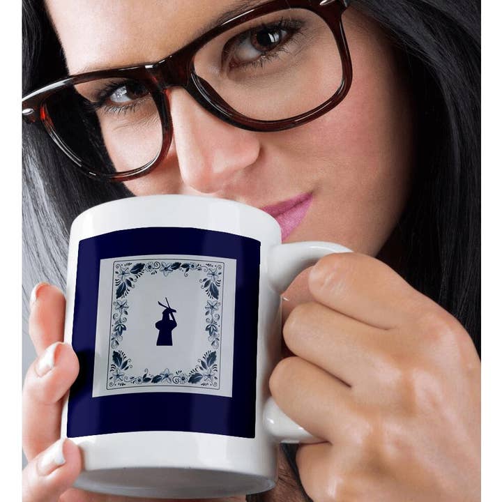 3dRose - Wholesale Coffee Mug - 3dRose, Delft blue tile windmill , Mug9