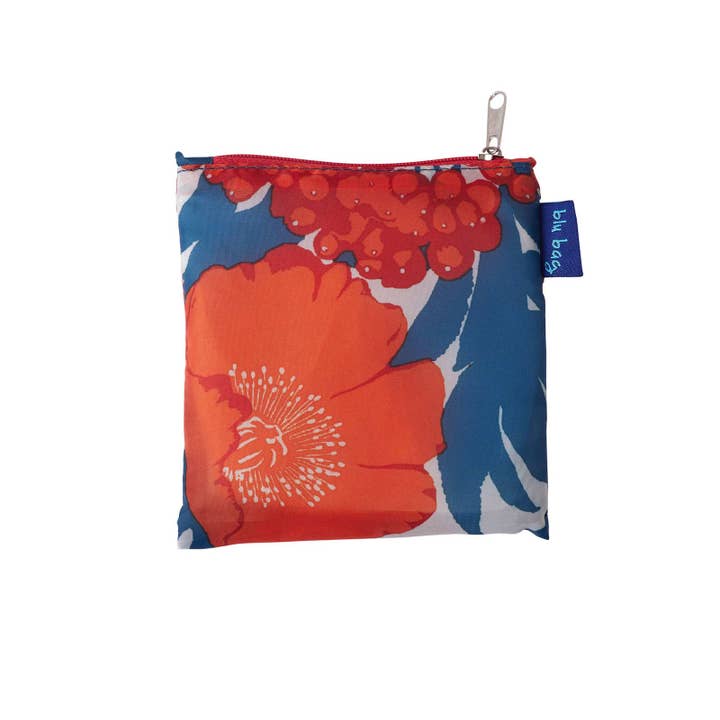 rockflowerpaper - Wholesale Grocery/Shopping Bag - ICELANDIC POPPIES blu Bag Reusable Shopper Tote