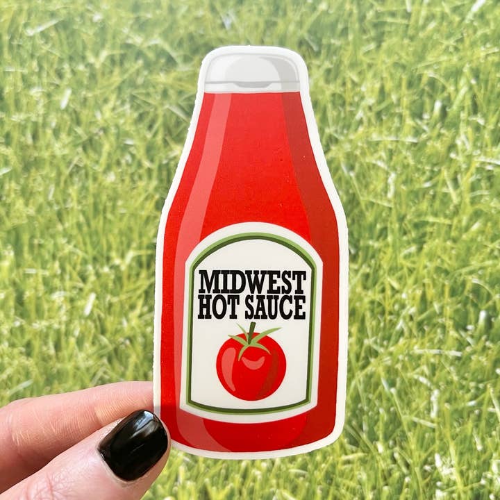 Large Midwest Hot Sauce Sticker for wholesale by Beckamade