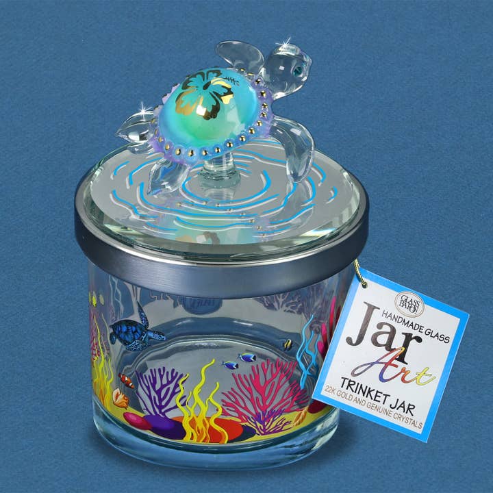 JA2-S2 261 : Bocal à bibelots Tortue de mer pour la vente par Glass Baron