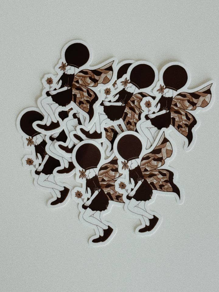 Fishbowl Butterfly Sticker for wholesale by Brownwrittenwords