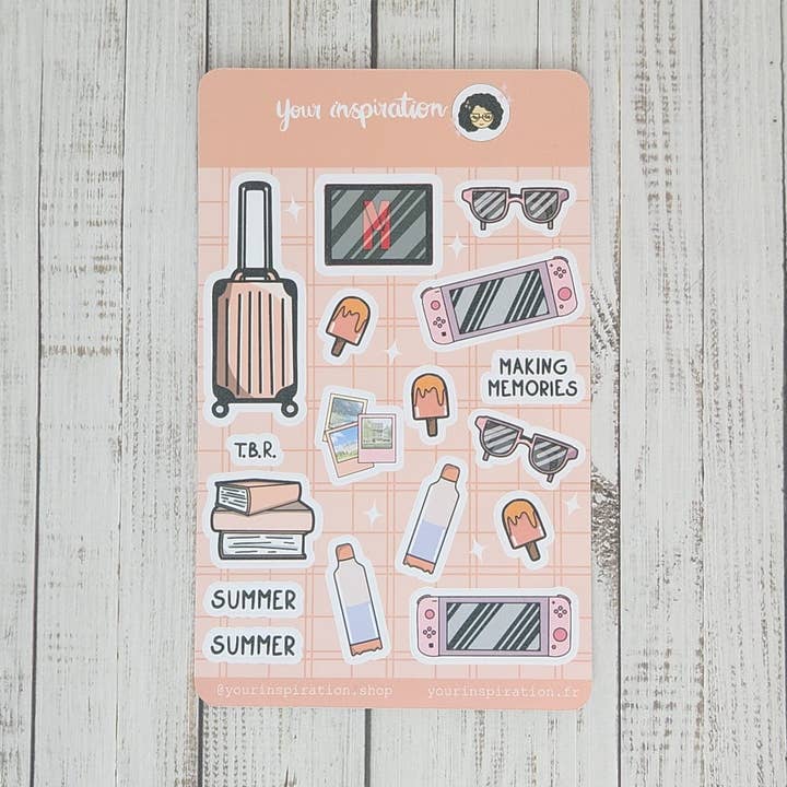 Planche d'autocollants - Eté pour la vente par Your inspiration