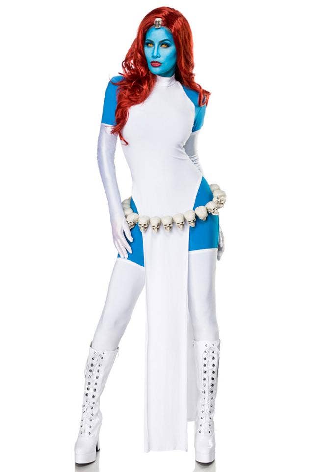 White blue Mystical Fighter Women's Cosplay Costume for wholesale on Faire