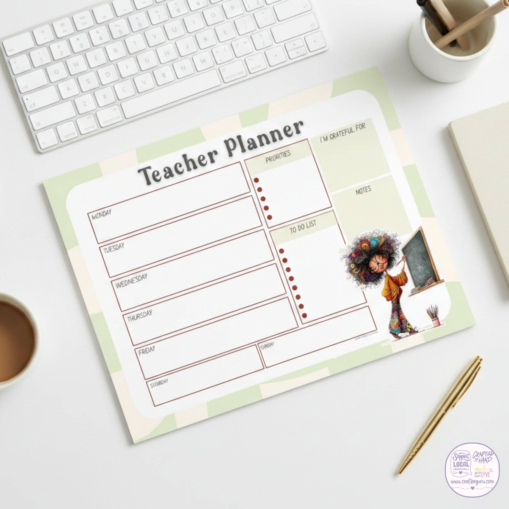 Crafter Guru Shop - Wholesale Planner - Teacher Weekly Planner Notepad1