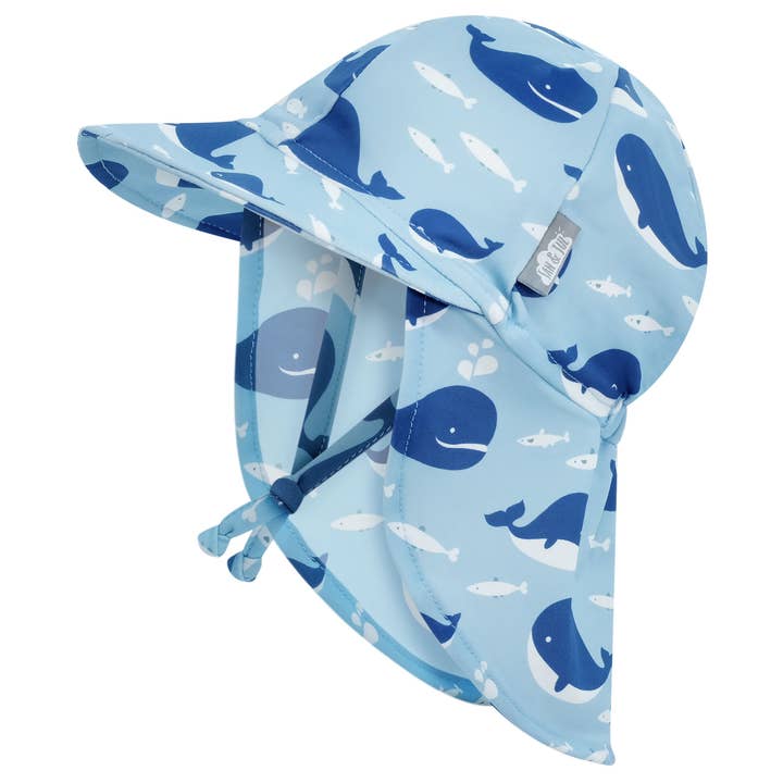 Blue Whale | Sun Soft UV Baby Cap for wholesale by Jan & Jul