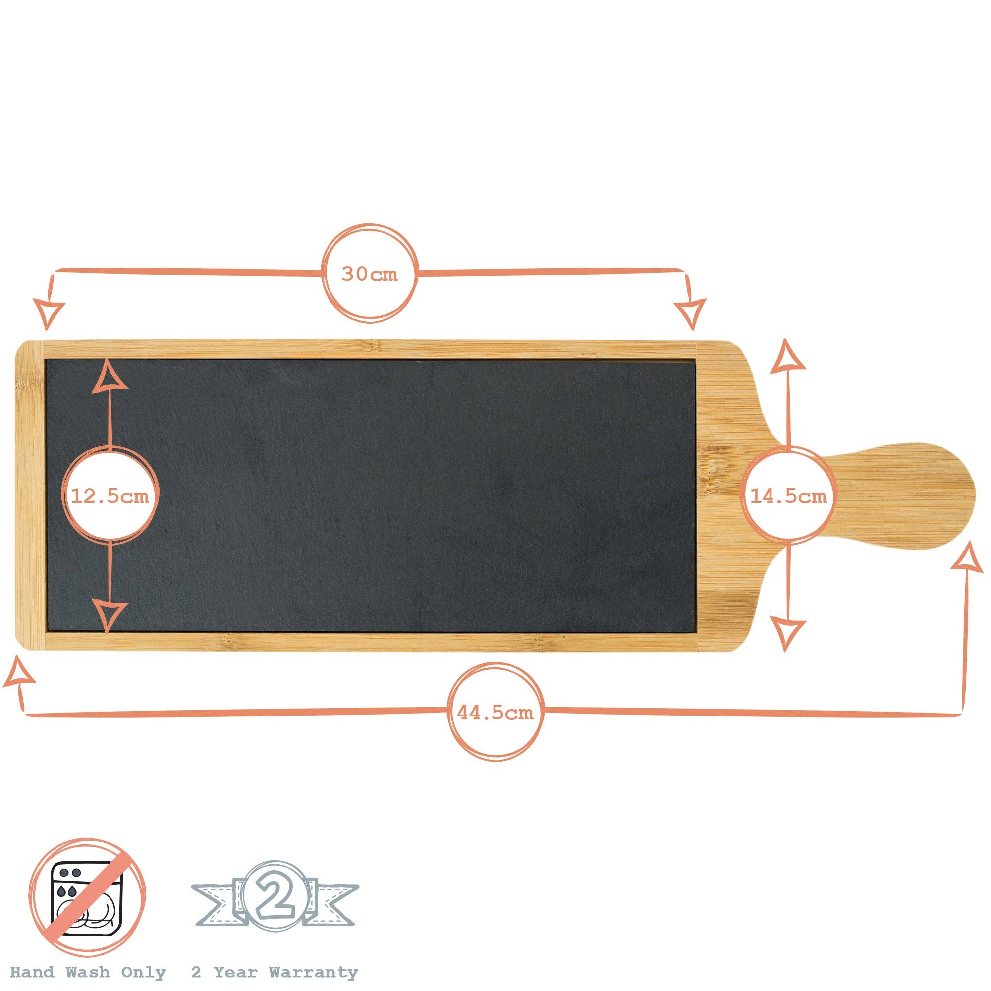 Rinkit Ltd - Venta al por mayor Bandeja de servir - Tabla para servir de pizarra y bambú Argon Tableware5