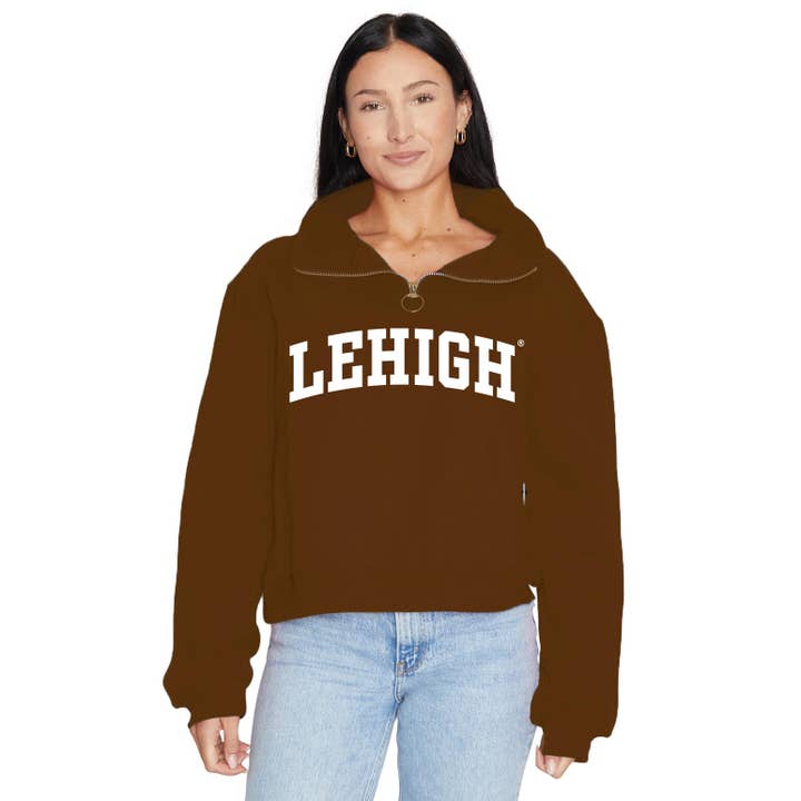 Lehigh Quarter Zip Sweatshirt for wholesale by Lojo Collegiate Apparel