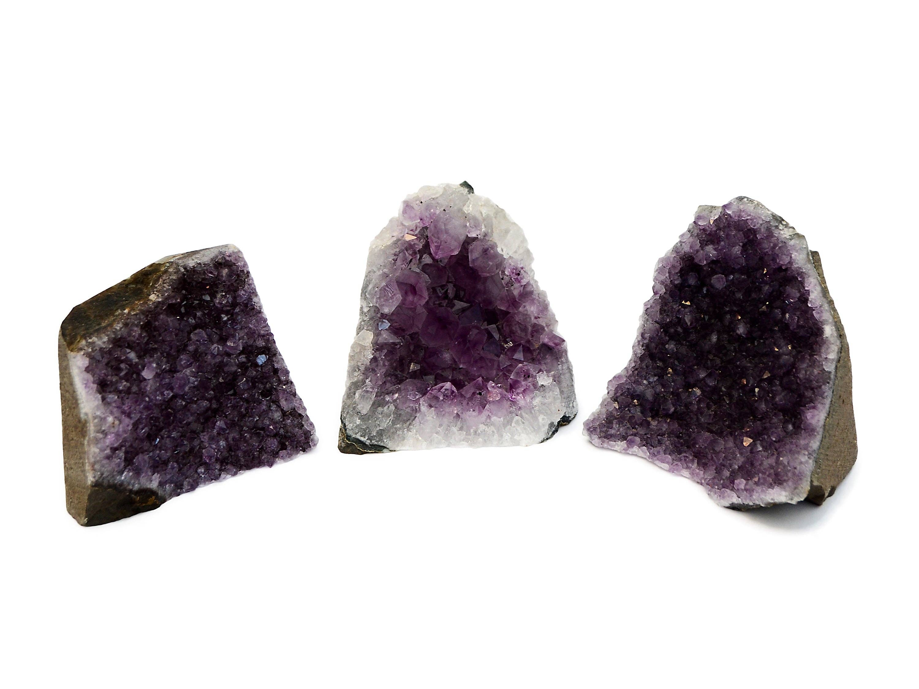 Kaia & Crystals – Großhandel Spiritueller Stein/Kristall – Druzy Amethyst geschnittene Basis (Uruguay) A++ Qualität - Los 1 kg (2-3 Stück)6