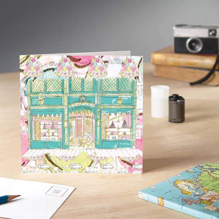 Claire Louise - Wholesale Everyday Greeting Card - Laduree Shop Window Greetings Card0