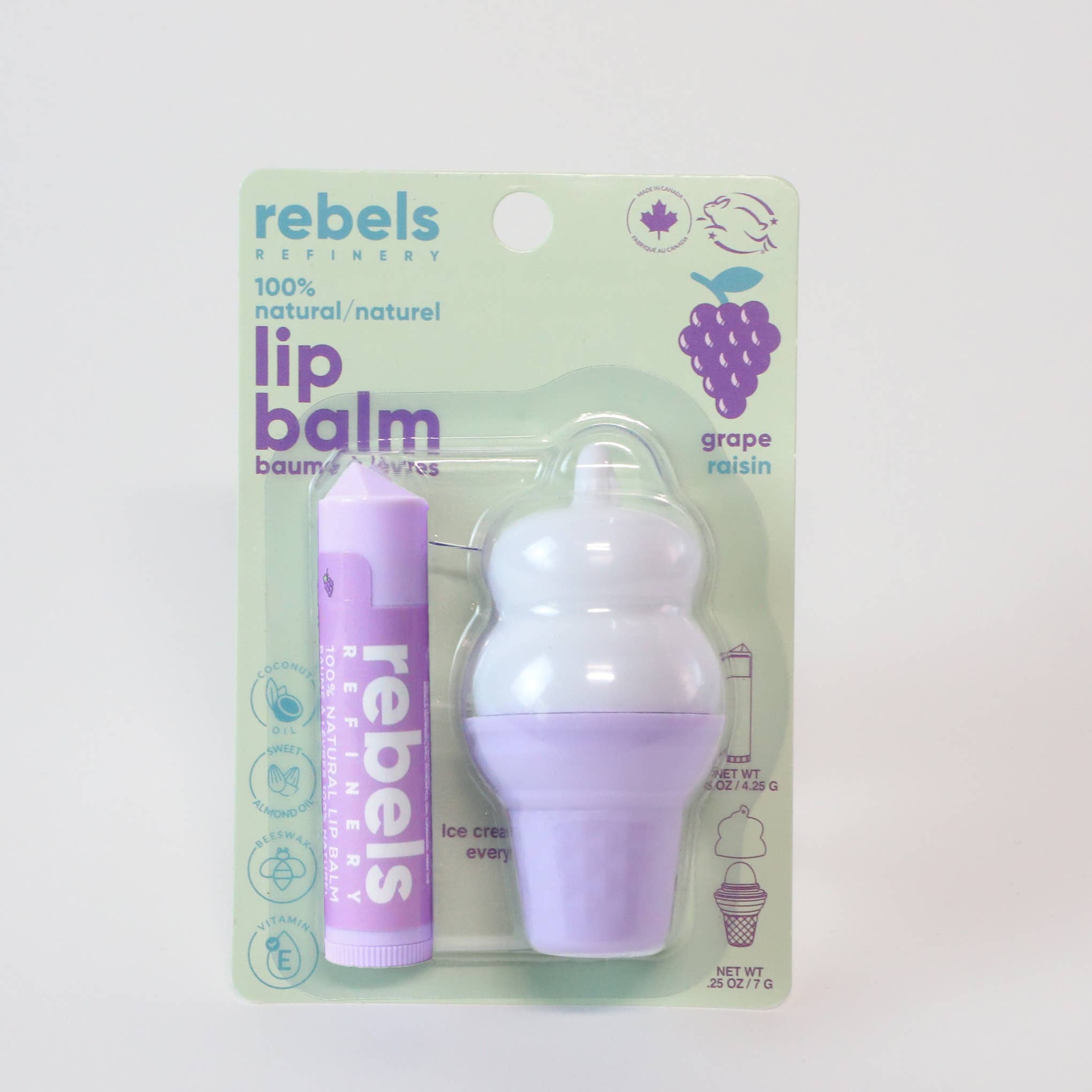 Rebels Refinery - Wholesale Lip Balm Set - 2 Pack Shape & Stick Lip Balm BLISTER 100% Natural3
