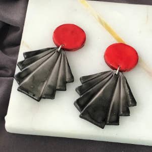 Large Statement Earrings Handmade, Modern Minimalist Dangle for wholesale by Sassy Sacha Jewelry