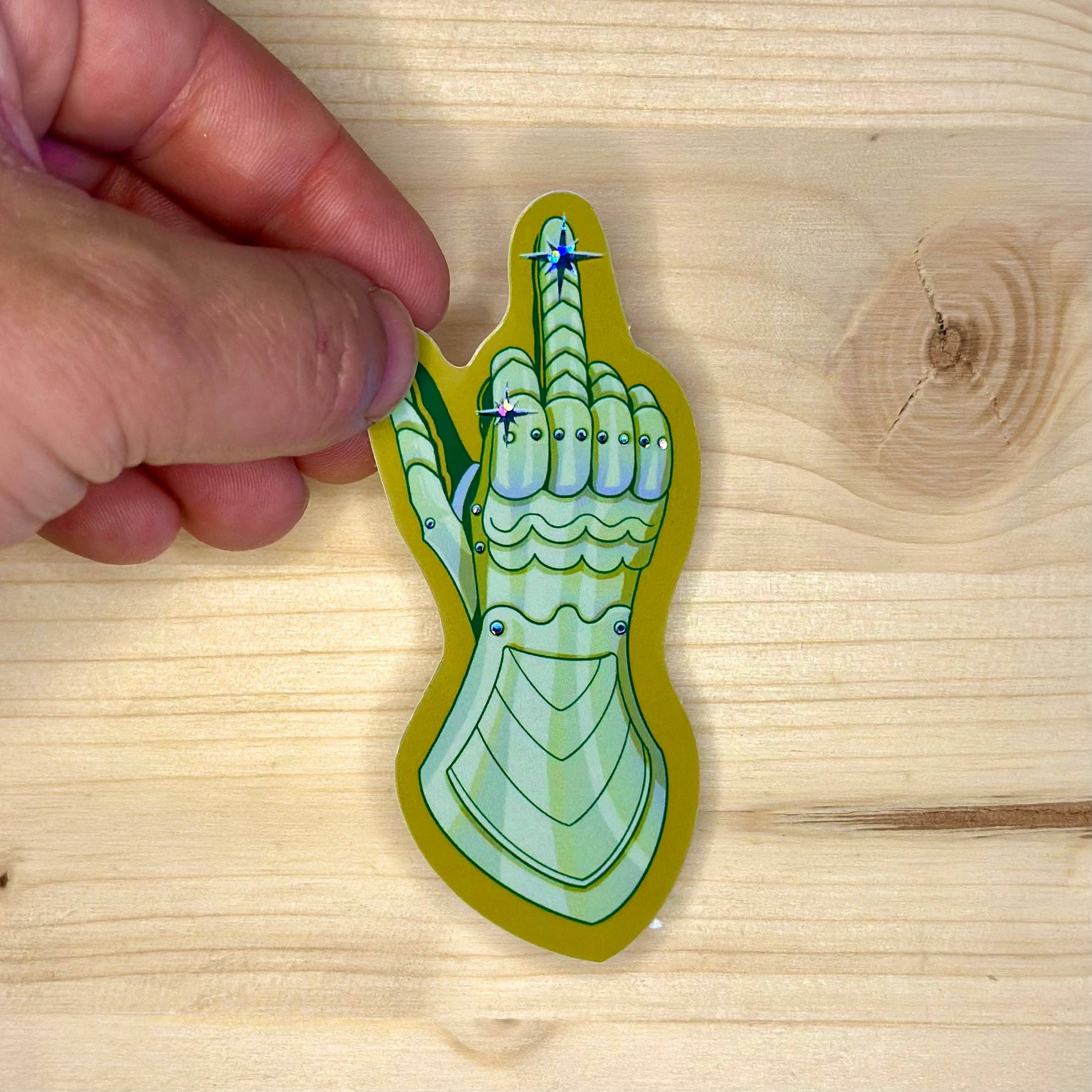 Odd Hare Goods - Wholesale Sticker - Rude Gauntlet Holographic Sticker
