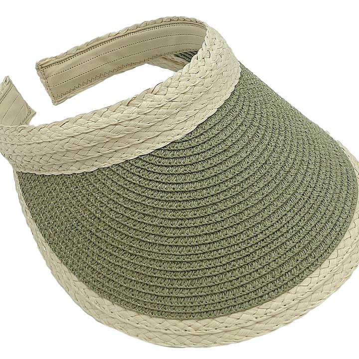 Do Everything In Love® - Wholesale Visor – Women's - Straw Sun Visor4