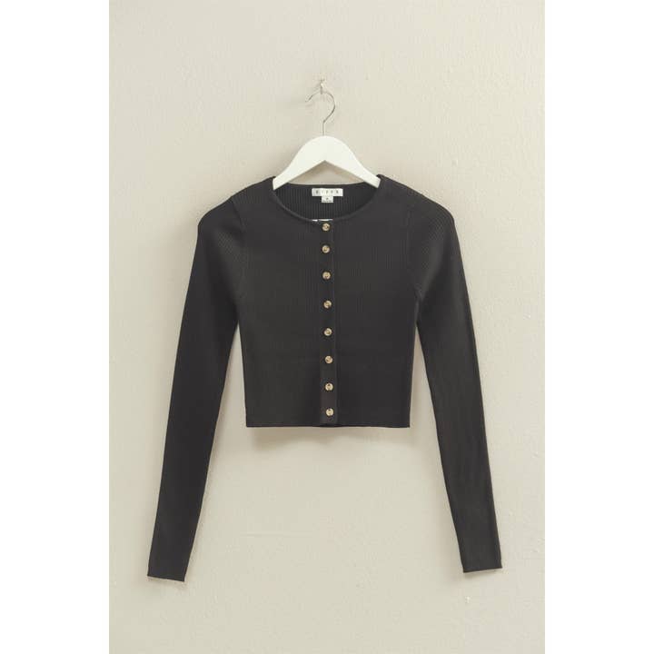 HYFVE - Wholesale Knit Top - Women's - Button-Up Ribbed Knit Top0