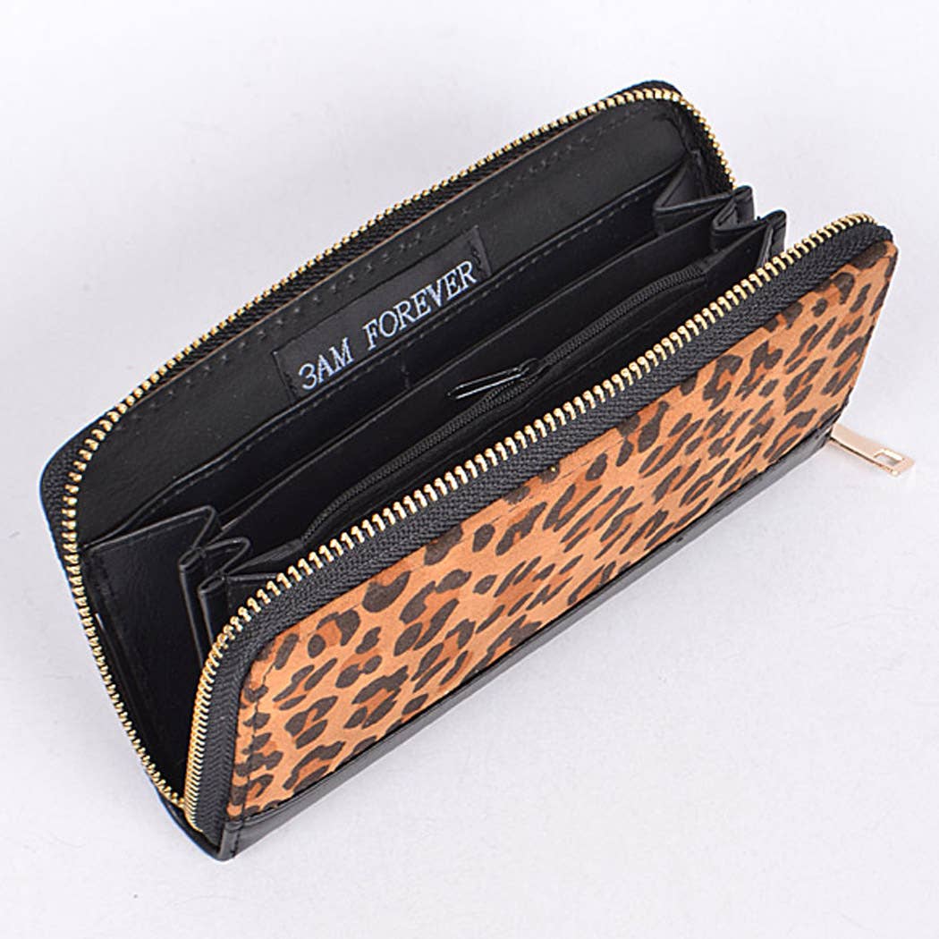 3AM BY H&D ACCESSORIES - Wholesale Wallet - Women's - Animal Print Wallet With Zipper3