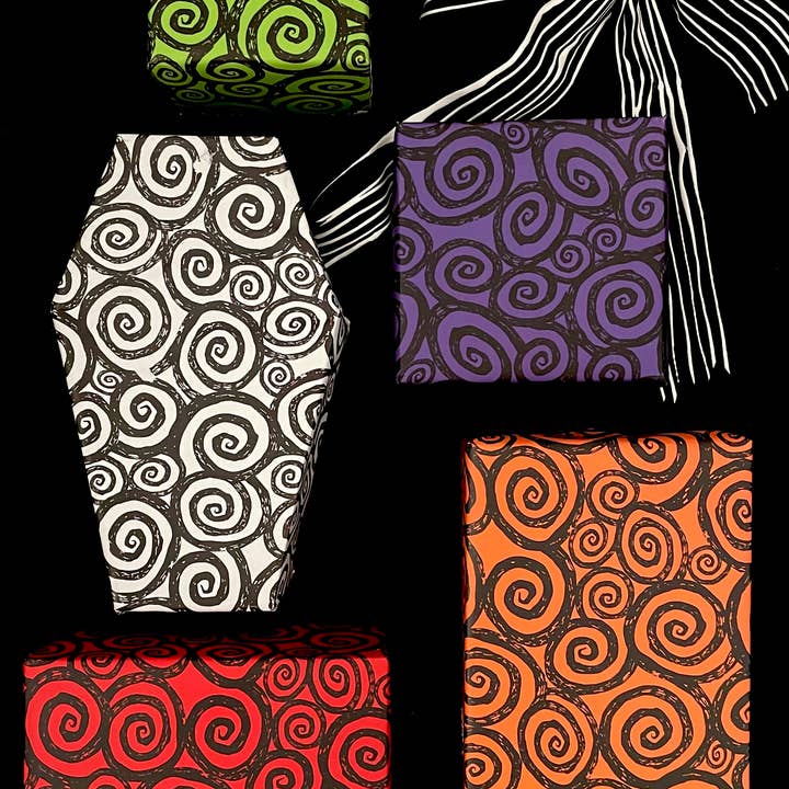 Skelly Paper Co. - Wholesale Flat Wrap - Nightmare Swirled Wrapping Paper