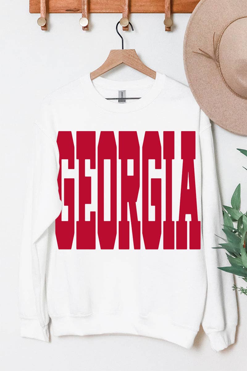 Wholesale Accessory Market - Wholesale Graphic Sweatshirt - Women's - Bold Georgia Heavy Blend Crew Sweatshirt3