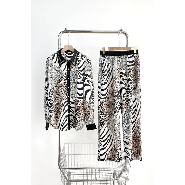 Contrast Animal Print Sets for wholesale by XHHH Inc