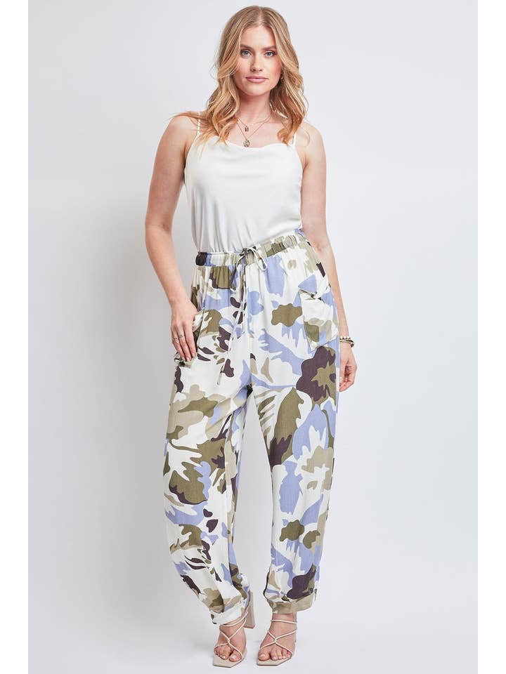YMI - Wholesale Pants - Women's - Drawstring Wide Jogger Pant With Pleated Hem-WF1209CG11