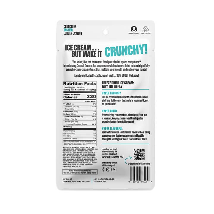 Sow Good Inc - Wholesale Ice Cream/Sorbet - Jumbo Neapolitan Crunch Cream 1.6 oz