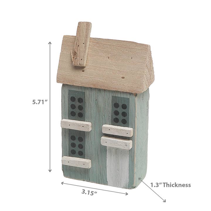 Vert Décor de maison verte simple en bois en vente sur Faire2