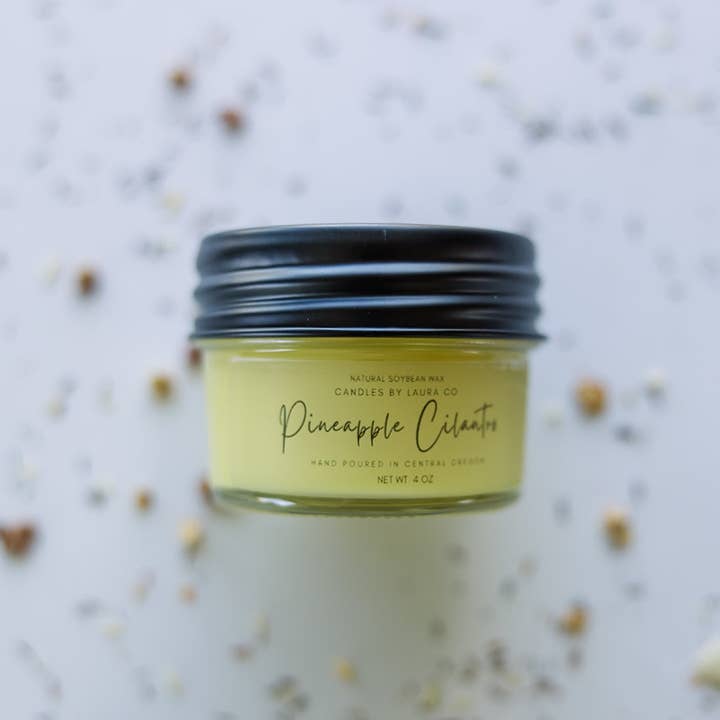 Candles By Laura - Wholesale Jar/Filled Candle - Pineapple Cilantro Soy Jar Candle
